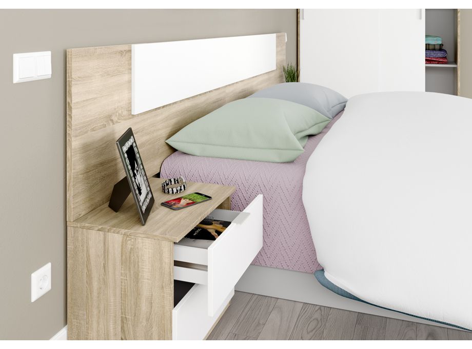 Dormitorio de matrimonio detalle cajones