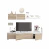 Detalle mueble home roble y blanco