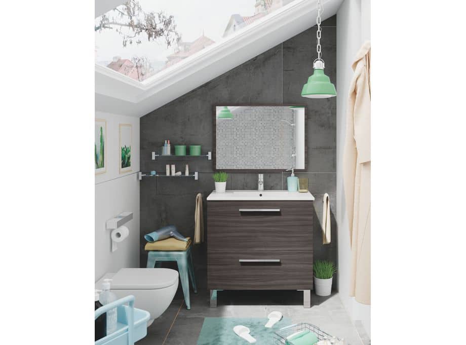Mueble para baño gris ceniza