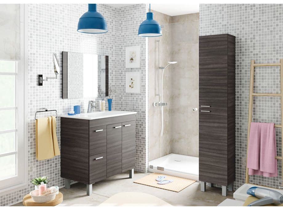 Mueble para baño en gris