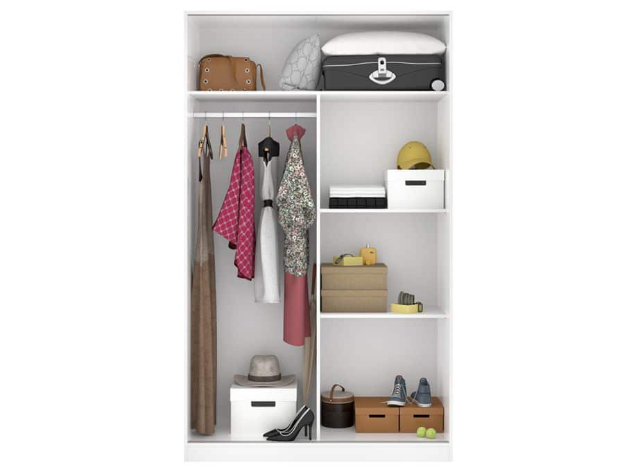 Armario modelo Slide 120 blanco - interior armario