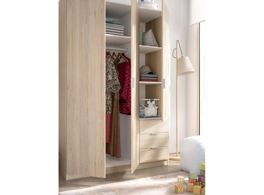 Armario modelo Essen Natural 3 puertas de 120
