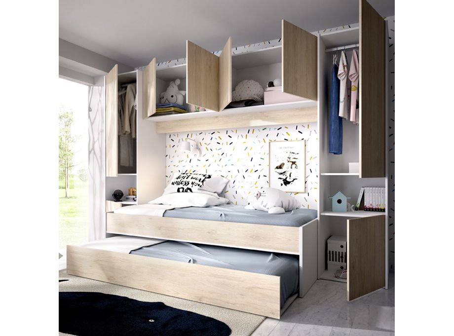 Cama juvenil puente abierta
