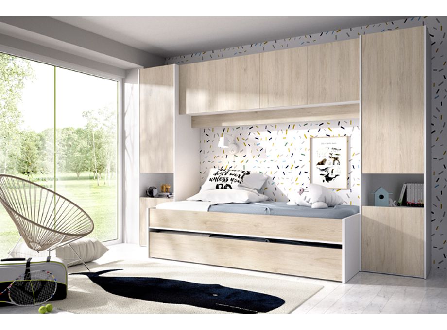 Dormitorio juvenil cama puente