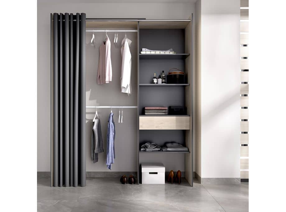 vestidor suit 1c cortina natural y grafito