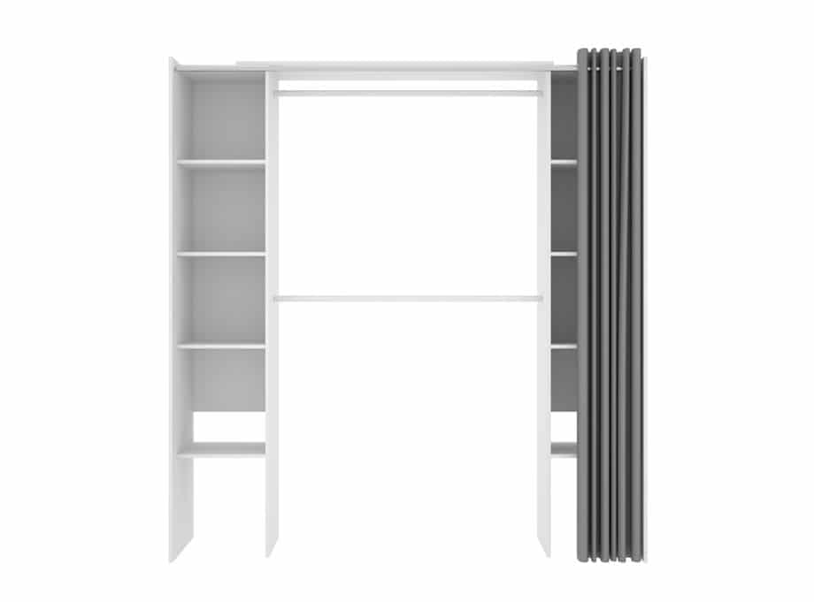 Vestidor modelo Suit cortina blanco - recortada frontal
