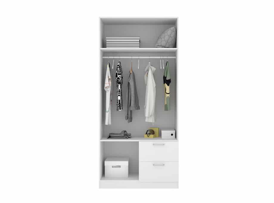 Armario modelo Maxi 2P 2C blanco - interior