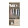 Armario modelo Maxi 2P 2C natural - detalle interior