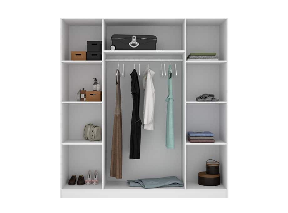 Armario modelo Maxi 4P blanco - interior armario