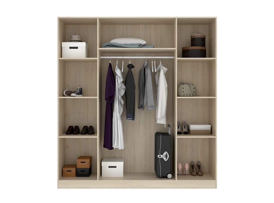 Armario modelo maxi 4P natural - interior armario