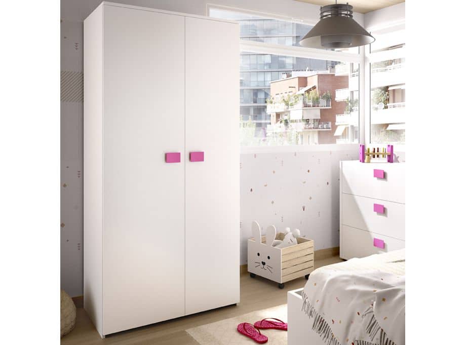 Armario juvenil chic rosa