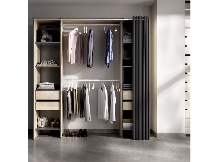 Vestidor suit 4c cortina natural y grafito