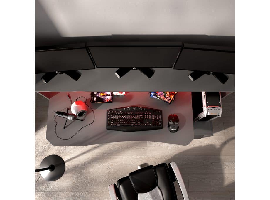 Escritorio gaming con leds modelo Fosk - detalle