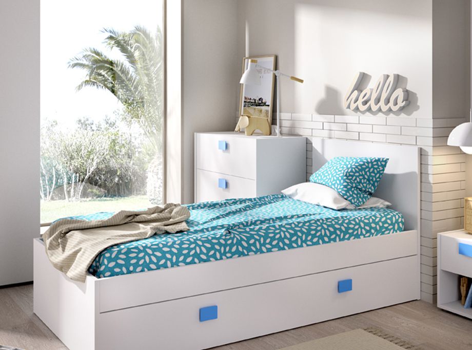 Cama compacta con arrastre tirador océano