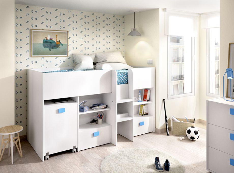 Cama compacta alta juvenil
