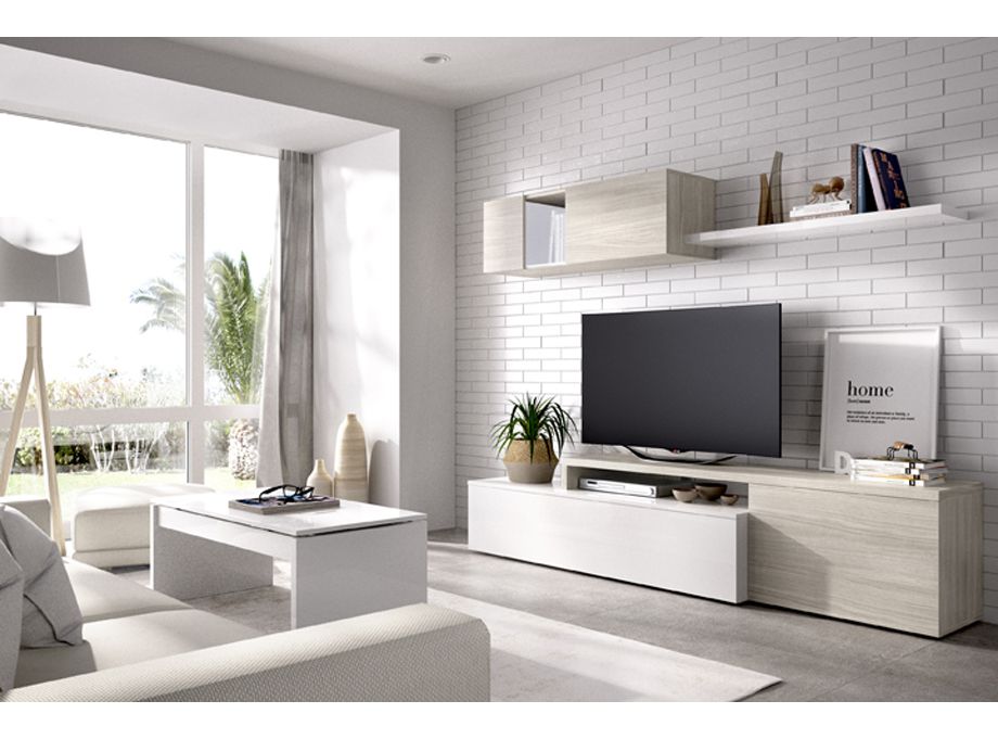Salón modelo elle en color blanco y gris