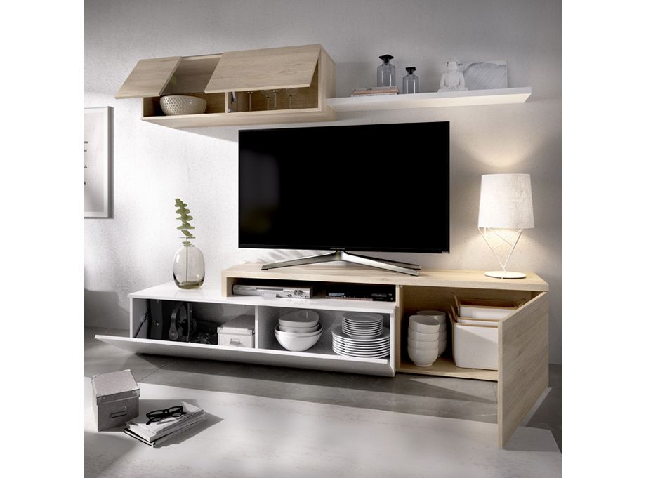 Salón modelo Elle en blanco y natural