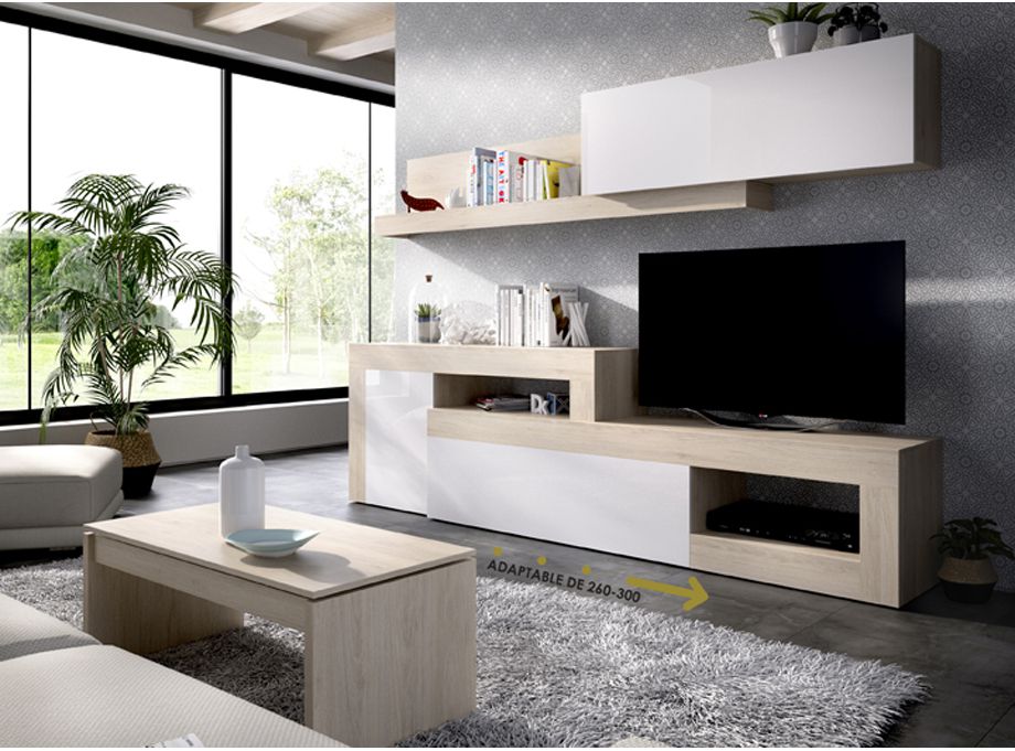 Salón modelo Lebo blanco brillo y natural