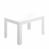 Detalle mesa de comedor modelo dine blanco