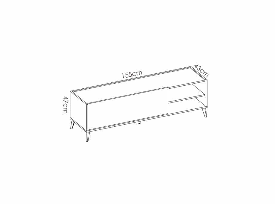 Medidas mueble bajo tv