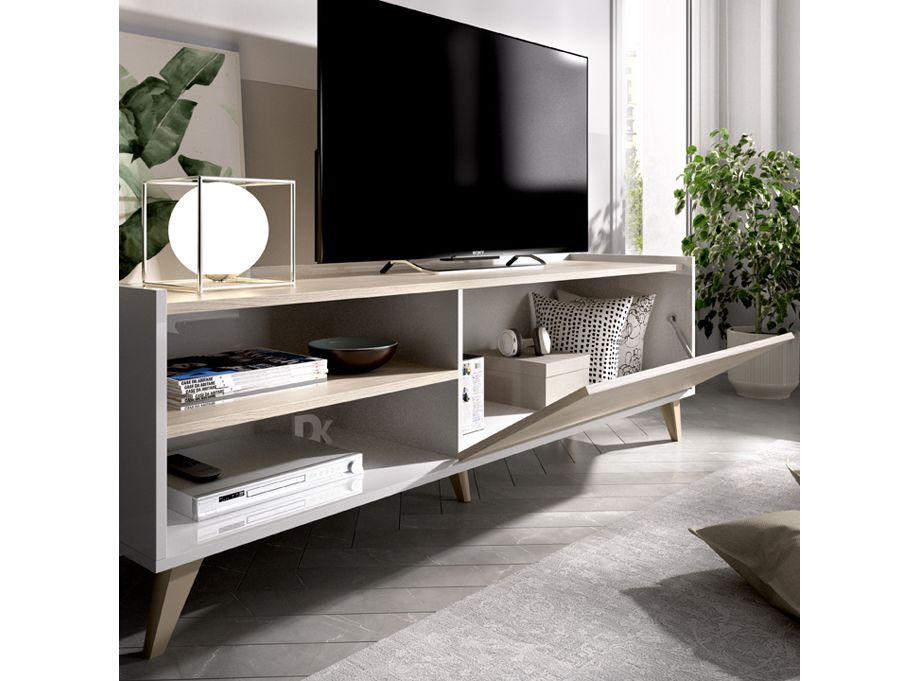 Mueble bajo TV abierto