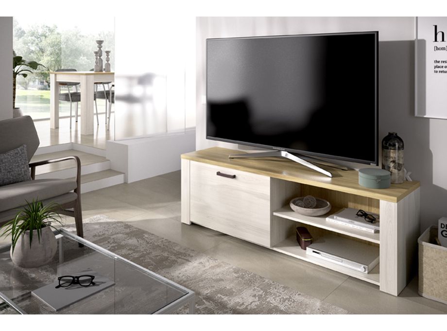 mueble tv natural y finés lateral