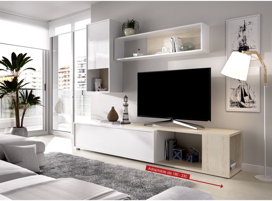Salón obi en blanco y natural