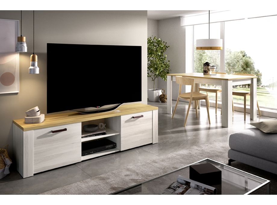 mueble tv roble