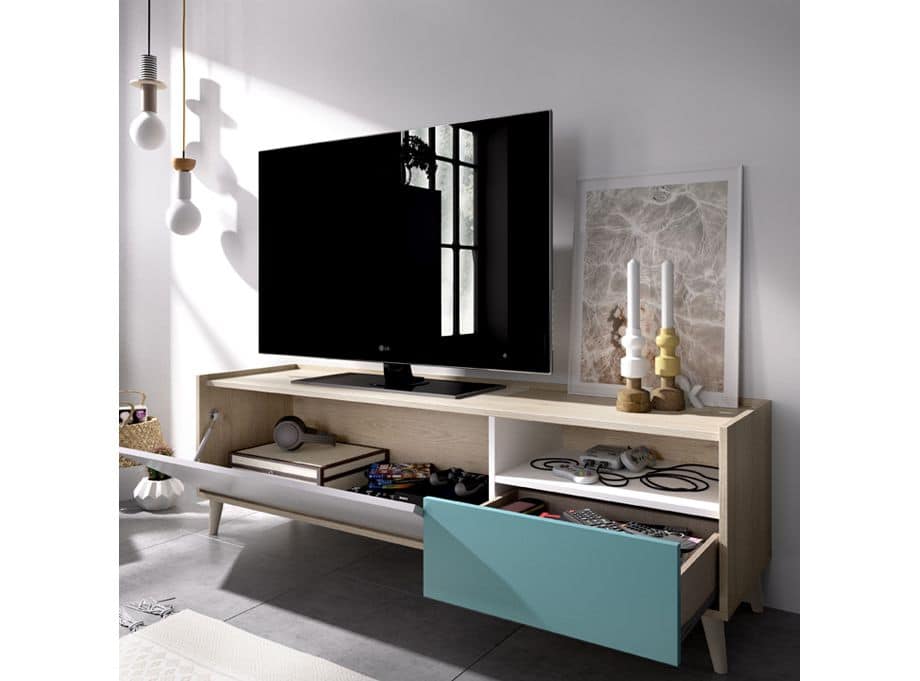 Mueble para la TV abierto
