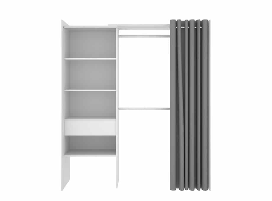 Vestidor modelo Suit 1c cortina blanco - recortada frontal